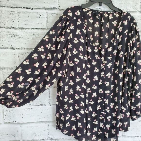 Sanctuary alia button up floral print rayon top - Picture 4 of 8